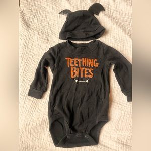 Bat onesie & hat baby 6 month Halloween outfit teething Carter’s